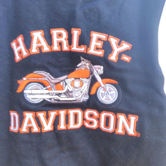 Harley Davidson Jacket coat Kids youth size 6 Reversible Wool Letterman winter - Picture 3 of 11